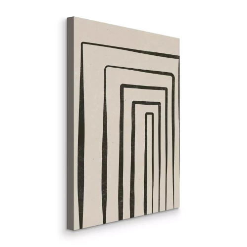 Bild Abstrakte schwarze Rechtecke auf beigem Hintergrund