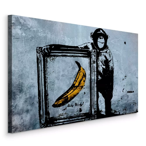 Bild Reproduktion von Warhols „Affe mit Banane“ durch Banksy