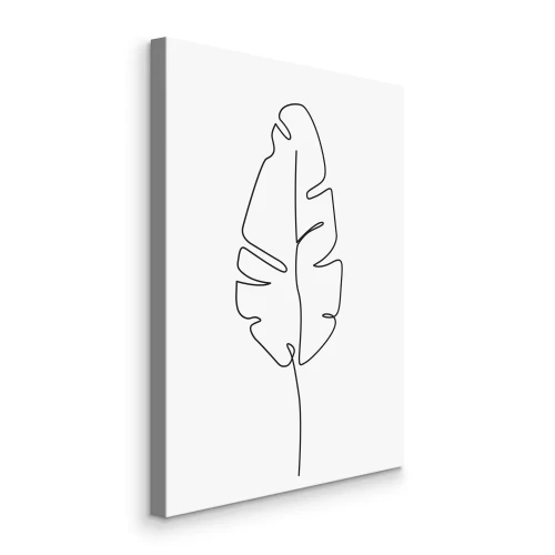 Bild Zartes Blatt im Strichzeichnungsstil