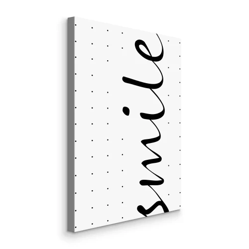 Bild Schwarz-weiße Inschrift: Lächeln