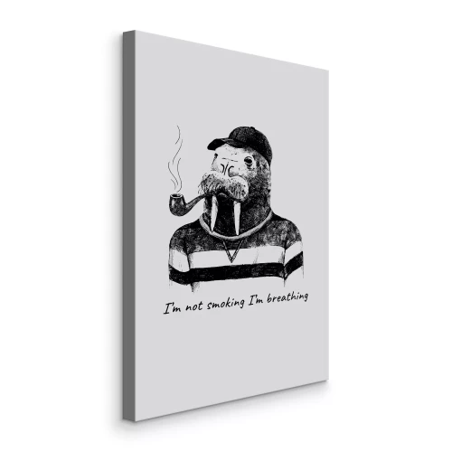 Bild Skizze eines Walrosses mit Pfeife und Inschrift