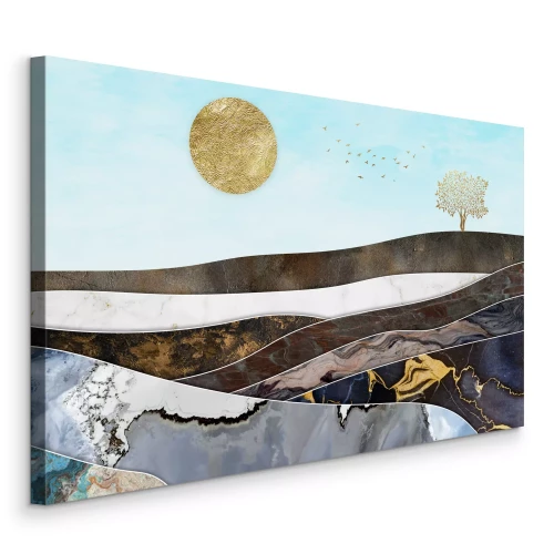 Bild Geometrische Landschaft mit Marmorstrukturen