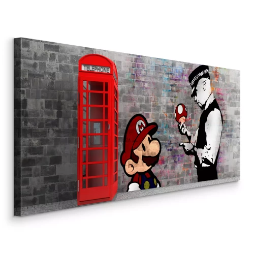 Bild Banksy, Mario und der Polizist mit der Telefonzelle