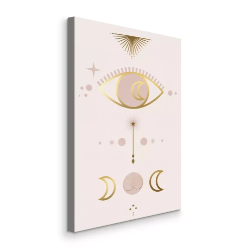 Bild Das Symbol des Auges und der Monde in goldener Farbe