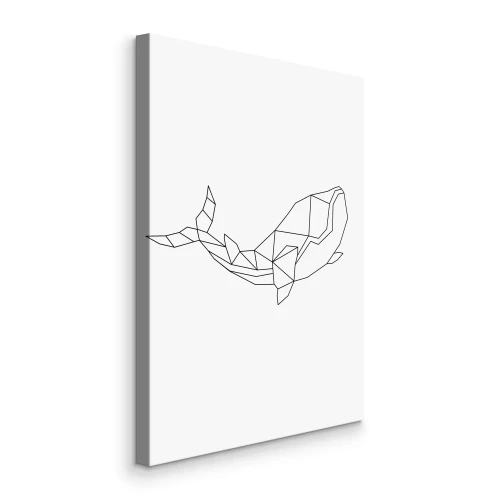 Bild Geometrischer Wal im minimalistischen Stil