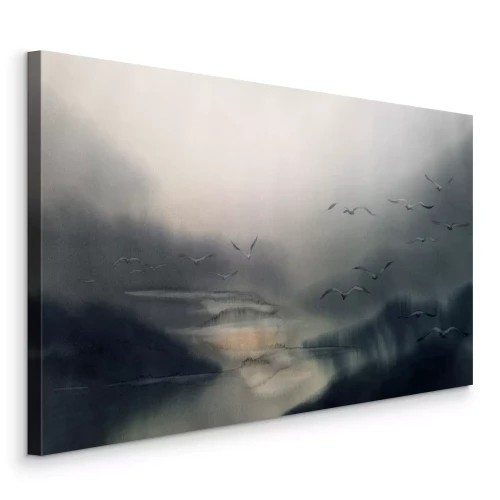 Bild Ein nebliger Fluss in der Landschaft