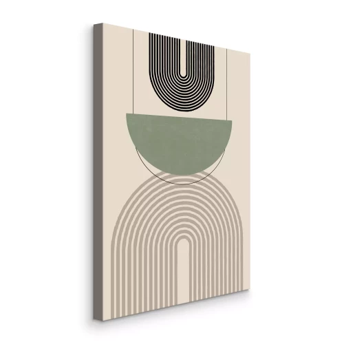 Bild Bögen und geometrische Formen auf beigem Hintergrund