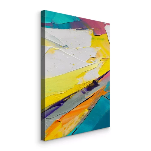 Bild Dreidimensionale, farbenfrohe Abstraktion, gemalt mit Farbe