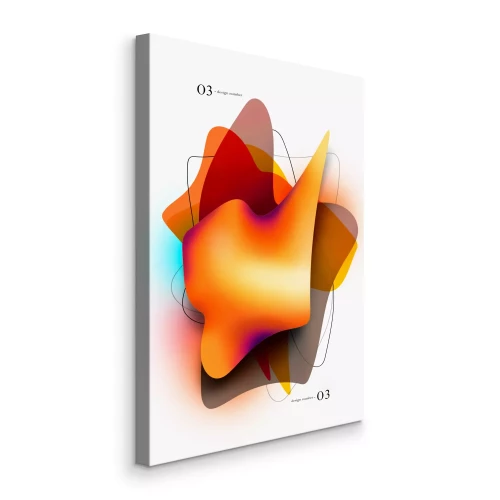 Bild Mehrschichtige 3D-Form in einer warmen Farbpalette