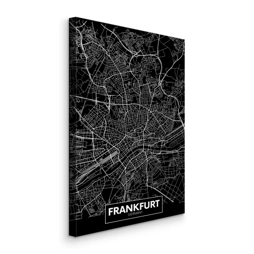 Bild Schwarz-weiße Karte der Stadt Frankfurt
