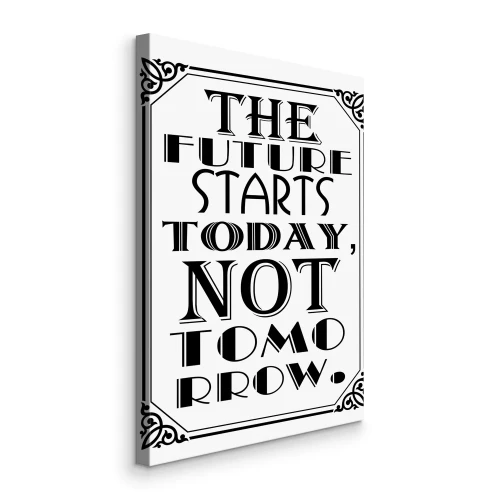 Bild Motivierende Inschrift mit dekorativem Rahmen