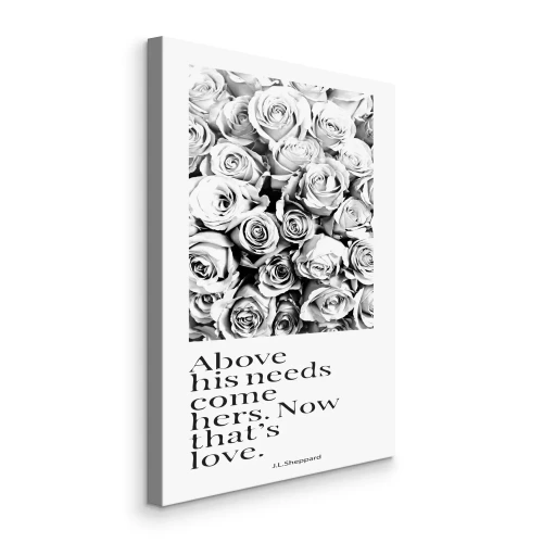 Bild Inschrift mit Rosen über wahre Gefühle