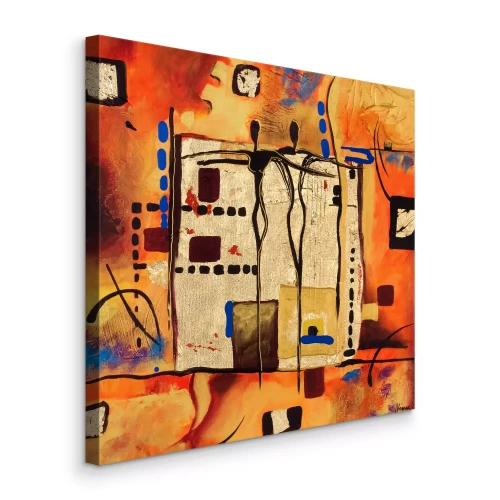 Bild Abstrakte Silhouetten und afrikanische geometrische Elemente