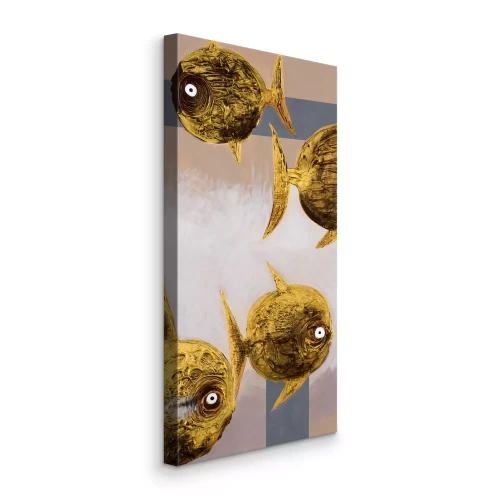 Bild Gelber Fisch in abstrakter Form