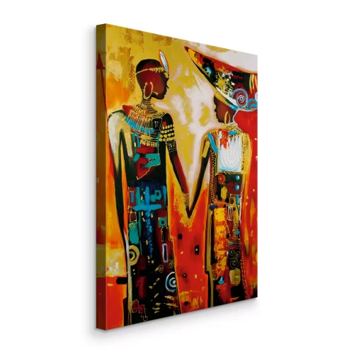 Bild Ein Paar in traditionellen afrikanischen Motiven