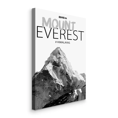 Bild Mount Everest mit Typografie