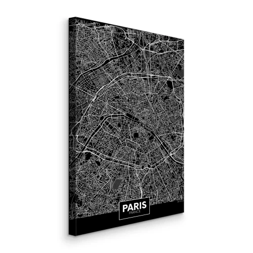 Bild Karte von Paris in Schwarzweiß