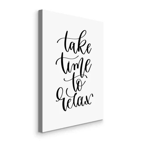 Bild Eine dekorative Inschrift, die zur Entspannung einlädt