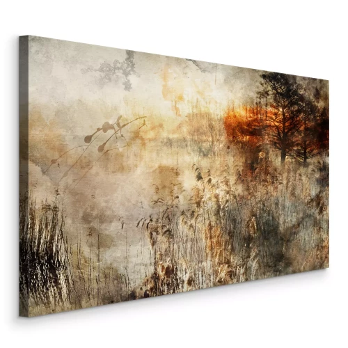 Bild Künstlerische Komposition mit Gras und einem Baum