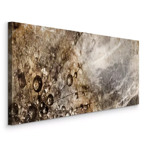 Bild Dunkler Löwenzahn mit sepiafarbenem Tau