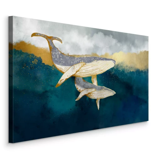 Bild Wale im Ozean in malerischer Form