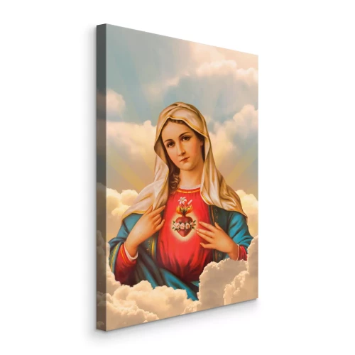 Bild Die Jungfrau Maria vor dem Hintergrund heller Wolken