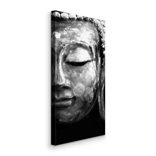 Bild Monochromatische Halbprofil-Skulptur von Buddha