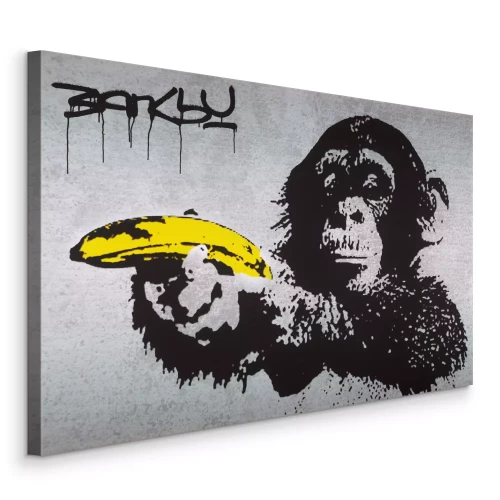 Bild Banksy-Reproduktion: Affe mit Banane