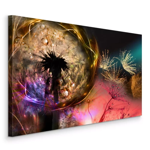 Bild Ein farbenprächtiger Löwenzahn in einem leuchtenden künstlerischen Stil