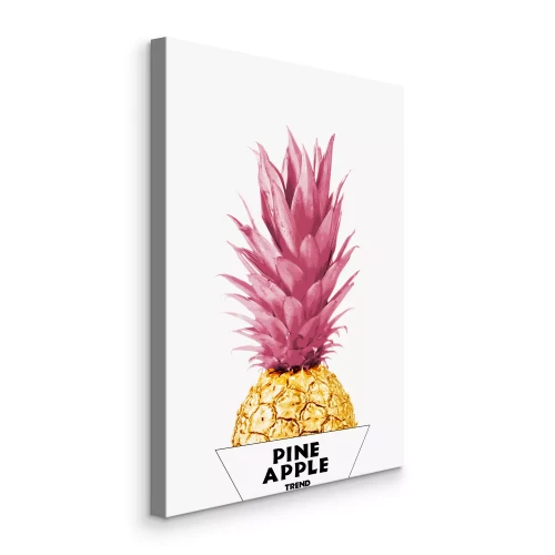 Bild Ananas in goldrosa Farbe mit Inschriften