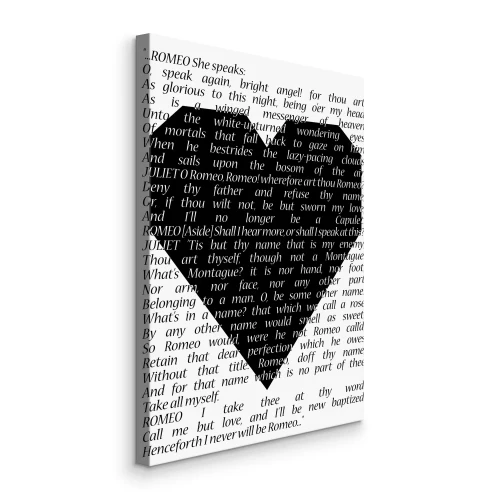 Bild Schwarzes Herz mit literarischem Zitat