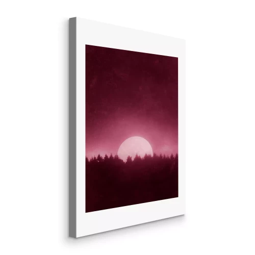 Bild Rosa Landschaft mit Mond