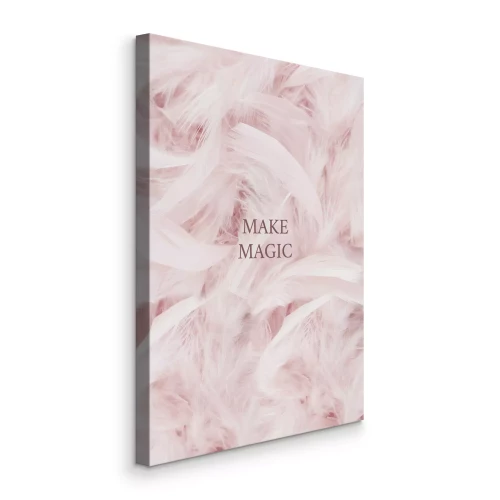 Bild Typografie auf einem Hintergrund aus leuchtenden Federn