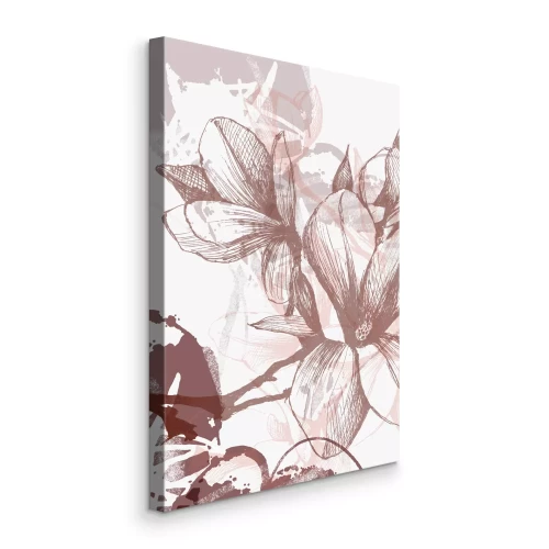 Bild Illustration einer Magnolie auf künstlerischem Hintergrund