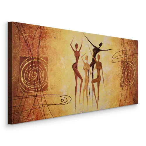 Bild Vier Silhouetten auf strukturiertem Hintergrund