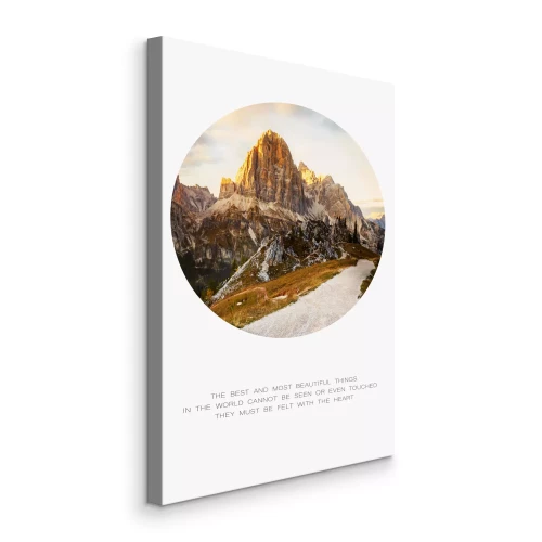 Bild Berglandschaft mit Zitat