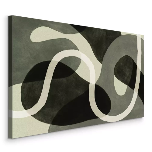 Bild Abgerundete Formen auf grünem Grund