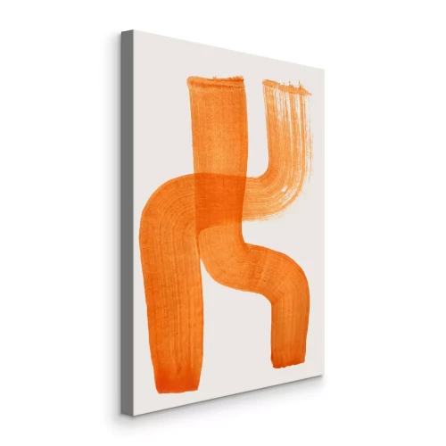 Bild Orangefarbene Linien wurden mit Farbe aufgemalt