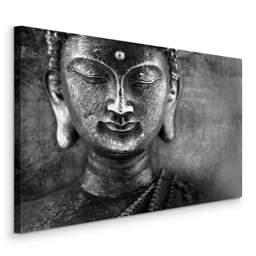 Bild Monochromer Buddha mit geschlossenen Augen