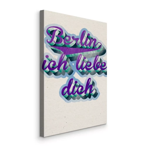 Bild Typografisches Wandbild mit einem Slogan über Berlin