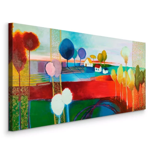 Bild Abstrakte ländliche Landschaft in Farben