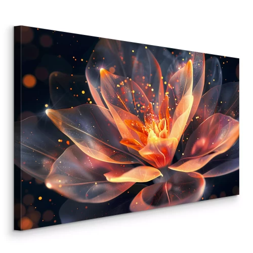 Bild Abstrakte, durchscheinende Blume in einem Orangeton