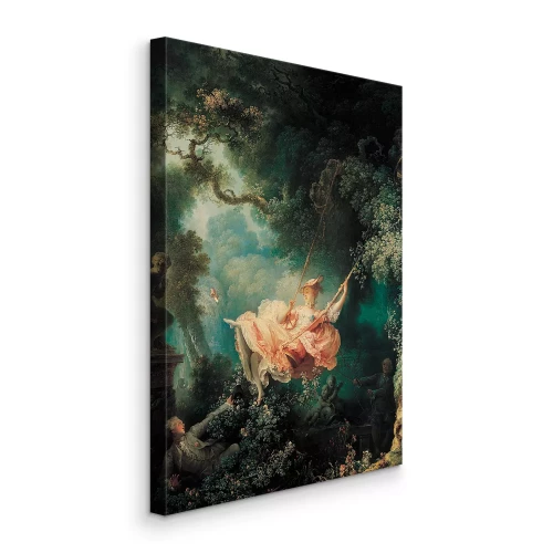 Bild Frau auf einer Schaukel in einem verwunschenen Garten