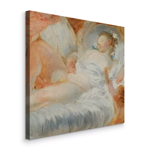 Bild Eine subtile Komposition mit einer Frau in weißer Bettwäsche