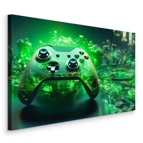 Bild Grüne Fläche in einer technologischen Lichtkomposition