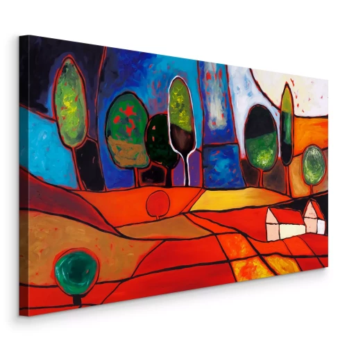 Bild Abstrakte rote und gelbe Felder