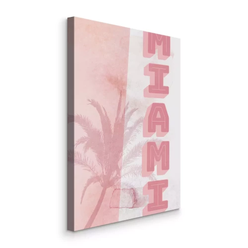 Bild Rosa Motiv mit einer Palme und dem Wort Miami