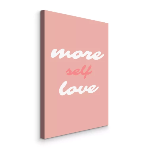 Bild Minimalistische Grafik mit dem Schriftzug „Mehr Selbstliebe“