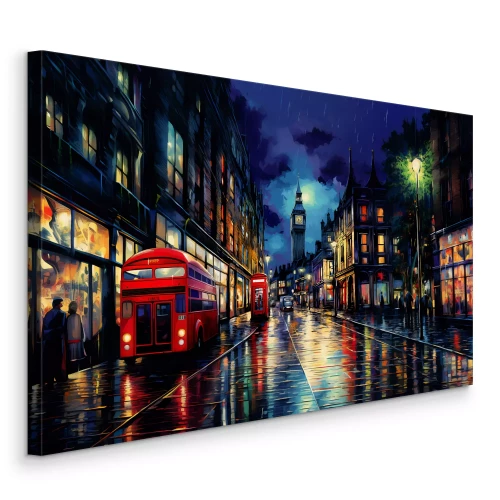 Bild Abendbus mit Big Ben im Hintergrund