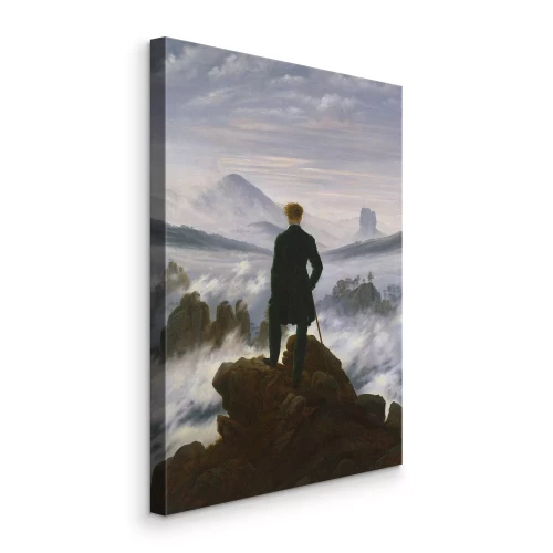 Bild Ein eleganter Mann steht auf einem Felsgipfel